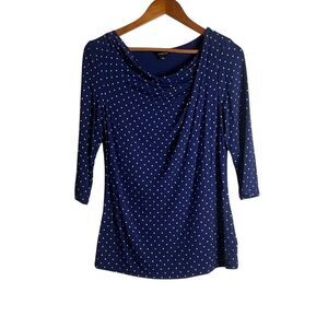 3 for $30! Jessica‎ blue polka dot top. Size small